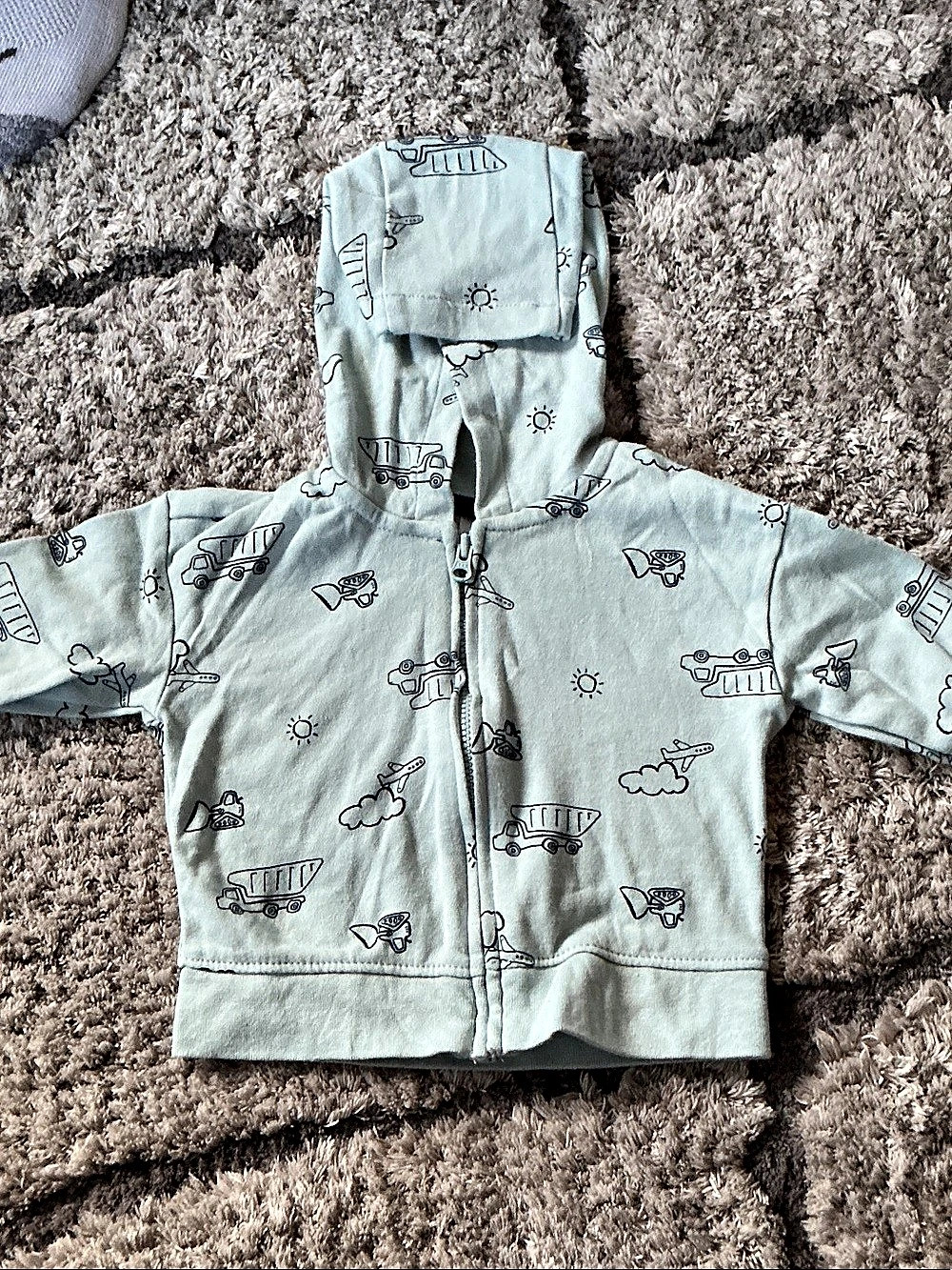 carter's Just One You Vehicle Print Zip-Up Hoodie Baby 3M